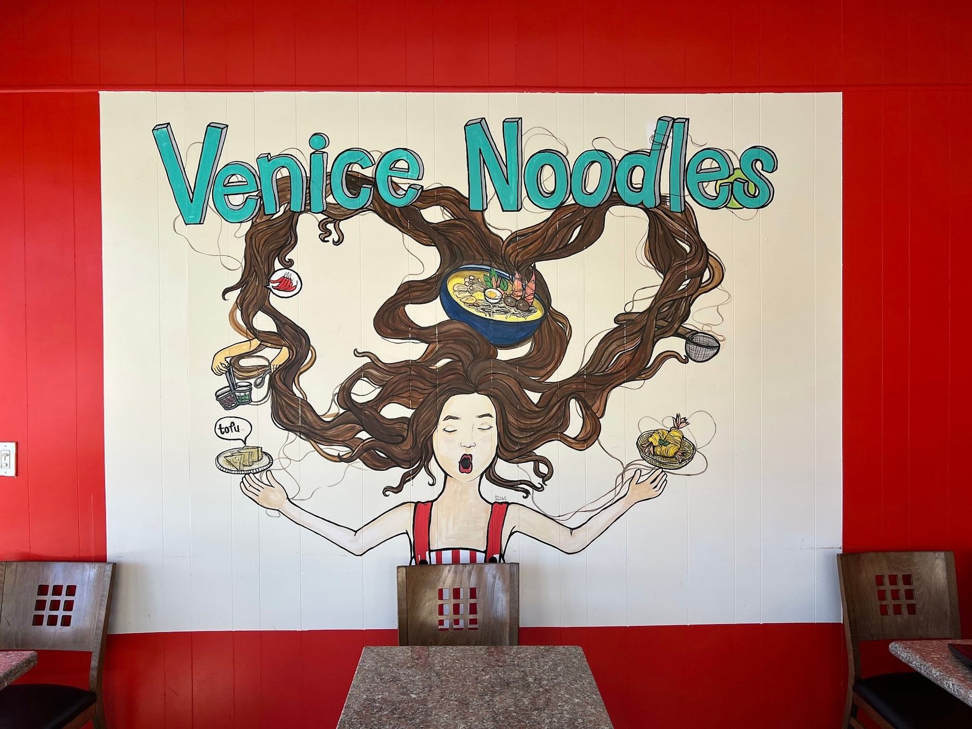 The dining room on Venice Blvd