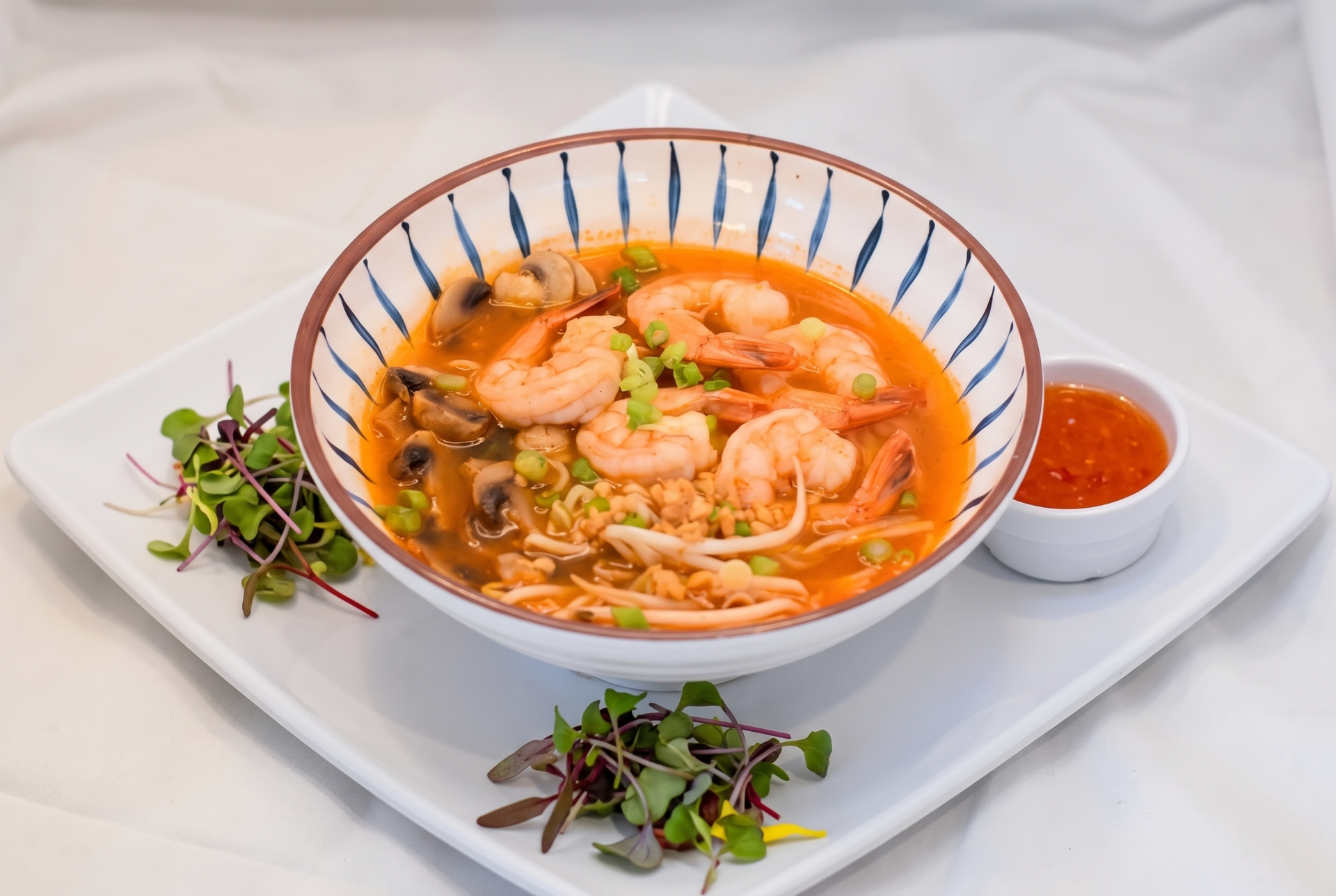 The menu starts with noodles